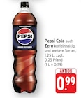 Pepsi Cola Zero Zucker Angebote von Pepsi bei E center Überlingen für 0,99 €