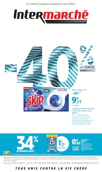 Catalogue Intermarché Contact de la semaine "34% EN AVANTAGE CARTE" avec 1 pages, valide du 21/07/2026 au 02/08/2026 pour Girancourt et alentours Prospectus Intermarché Contact de la semaine "34% EN AVANTAGE CARTE" avec 1 pages, valide du 21/07/2026 au 02/08/2026 pour Girancourt et alentours