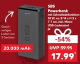 Powerbank im Kaufland Prospekt Powerbank von SBS im aktuellen Kaufland Prospekt für 17,99 €