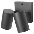Doppelwandleuchte Festinstallation für draußen schwarz von GRÖNSPRÖT für 39,99 € bei IKEA im Angebot Doppelwandleuchte Festinstallation für draußen schwarz von GRÖNSPRÖT im aktuellen IKEA Prospekt