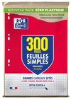 Oxford - feuilles simples A4 - 300 pages sous film - grands carreaux (Seyes) - perforées - Oxford à 3,19 € dans le catalogue Bureau Vallée