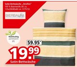 Satin-Bettwäsche „Streifen“ von BIERBAUM im aktuellen Segmüller Prospekt für 19,99 €