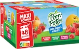 Compotes gourdes sans sucres ajoutés pomme nature, pomme fraise, pomme framboise - Pom'Potes à 15,93 € dans le catalogue Intermarché Super