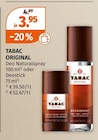 Sticks im Müller Prospekt Deo Naturalspray oder Deostick von TABAC ORIGINAL im aktuellen Müller Prospekt für 3,95 €