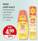 Multi Insect Insektenschutz im V-Markt Prospekt Multi Insect Insektenschutz von Autan im aktuellen V-Markt Prospekt für 4,99 €