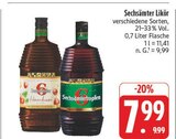 Likör im Angebot bei EDEKA in Hof Likör Angebote von Sechsämter bei EDEKA Hof für 7,99 €