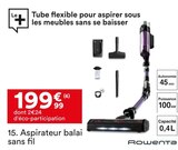 Aspirateur balai sans fil - Rowenta en promo chez But Noisy-le-Sec à 199,99 €