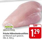 EDEKA Altrip - Frische Hähnchenbrustfilets Angebot im Prospekt Frische Hähnchenbrustfilets bei EDEKA im Altrip Prospekt für 1,29 €