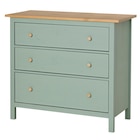 Kommode im IKEA Prospekt Kommode mit 3 Schubladen graugrün/hellbraun lasiert von HEMNES im aktuellen IKEA Prospekt für 149,00 €