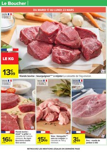 Promotion Steak Haché Boeuf dans le prospectus Carrefour, valable du 17/03/2026 au 30/03/2026 Promo Steak Haché Boeuf dans le catalogue Carrefour du moment à la page 23