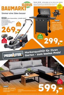 Rasenmäher im Globus-Baumarkt Prospekt "Immer eine Idee besser" mit 28 Seiten (Ulm)