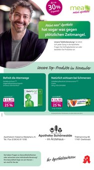 Aktueller mea - meine apotheke Prospekt "Unsere November-Angebote" Seite 1 von 4 Seiten für Greifswald