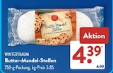 Butter-Mandel-Stollen Angebote von Wintertraum bei ALDI SÜD Aalen für 4,39 €