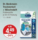 Trocknerball + Wäscheduft im V-Markt Prospekt Trocknerball + Wäscheduft von Dr. Beckmann im aktuellen V-Markt Prospekt für 4,49 €