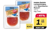 Lachsschinken oder Rauchlachs-fleisch von FARMLÄNDER im aktuellen Netto mit dem Scottie Prospekt für 1,11 €