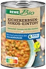 Kichererbsen-Kokos-Eintopf Angebote von REWE Bio bei REWE Rüsselsheim für 1,69 €