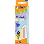 3 stylos Cristal  pastel - BIC en promo chez Carrefour Rillieux-la-Pape à 1,49 €