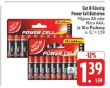 Power Cell Batterien Mignon AA im Angebot bei EDEKA in Freiberg Power Cell Batterien Mignon AA Angebote von Gut & Günstig bei EDEKA Freiberg für 1,39 €