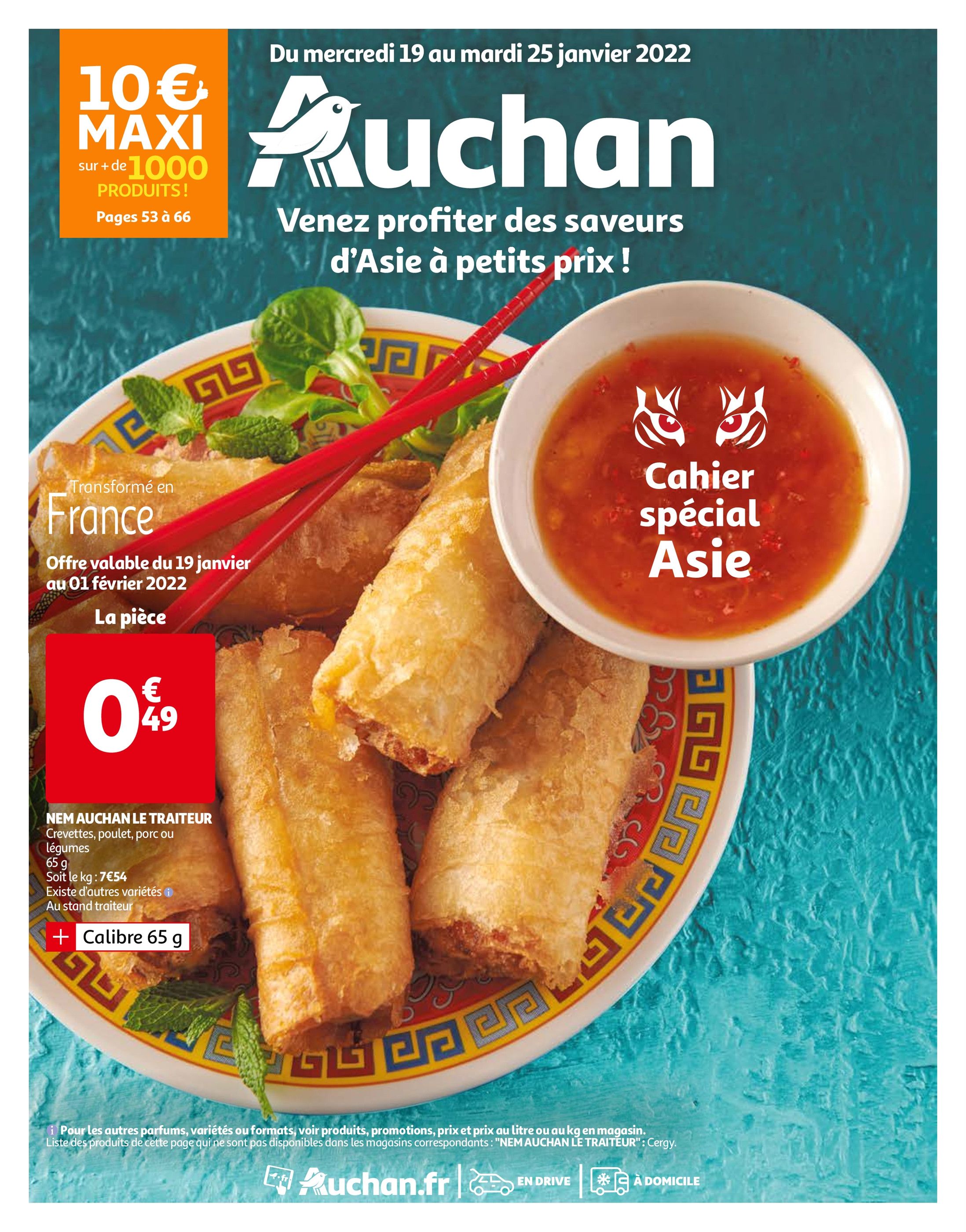 Catalogue Auchan à Mantes-la-Jolie, avec 72 pages Prospectus Auchan à Mantes-la-Jolie, "Venez profiter des saveurs d'Asie à petit prix !", 72 pages, 19/01/2022 - 25/01/2022