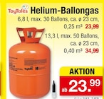 Aktuelles Helium-Ballongas Angebot bei Zimmermann in Hildesheim ab 23,99 €