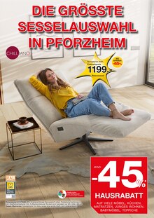 Relaxsessel im aktuellen Möbelzentrum Pforzheim Prospekt (Heilbronn) Relaxsessel im Möbelzentrum Pforzheim Prospekt "Sessel-Spezial" mit 8 Seiten (Heilbronn)