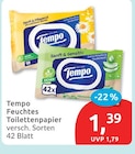 Feuchtes Toilettenpapier von Tempo im aktuellen budni Prospekt