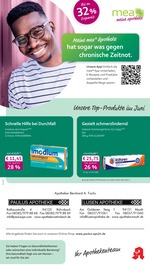 mea - meine apotheke Apotheken Prospekt der aktuellen Woche mit 4 Seiten, gültig von 01.06.2026 bis 30.06.2026, in Waldkirchen und Umgebung Aktueller mea - meine apotheke Apotheken Prospekt in Waldkirchen und Umgebung, "Unsere Juni-Angebote" mit 4 Seiten, 01.06.2026 - 30.06.2026