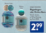 Regenbogen-Garn von HOME CREATION im aktuellen ALDI SÜD Prospekt für 2,99 €