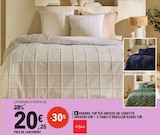 Parure tuftée housse de couette 200x200 cm + 2 taies d'oreiller 63x63 cm - Tissaia en promo chez E.Leclerc Boulogne-Billancourt à 20,26 €