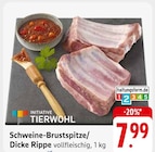 Schweine-Brustspitze/Dicke Rippe Angebote von INITIATIVE TIERWOHL bei E center Hanau für 7,99 €