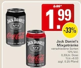 Aktuelle Jack Daniels Angebote bei WEZ in Löhne Aktuelles Mixgetränke Angebot bei WEZ in Löhne ab 1,99 €