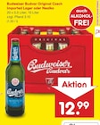 Original Czech Imported Lager oder Nealko Angebote von Budweiser Budvar bei Netto Marken-Discount Rostock für 12,99 €