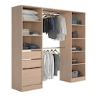 Kit dressing 2 colonnes Isha décor chêne H. 200 cm x L. 220 cm x P. 48,2 cm en promo chez Castorama Antony à 139,00 €