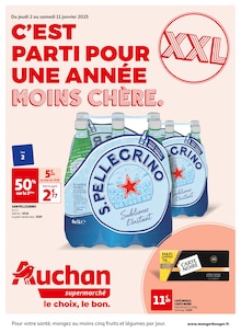 Prospectus Auchan Supermarché de la semaine "C'EST PARTI POUR UNE ANNÉE MOINS CHÈRE." avec 1 pages, valide du 02/01/2025 au 11/01/2025 pour Aurec-sur-Loire et alentours