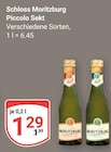 Piccolo Sekt Angebote von Schloss Moritzburg bei GLOBUS Wiesbaden für 1,29 €