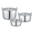 Lot de 3 faitouts empilables - BAUMALU en promo chez Carrefour Lot de 3 faitouts empilables - BAUMALU dans le catalogue Carrefour