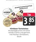 Himbeer-Tartelettes im Angebot bei Hieber in Freiburg Himbeer-Tartelettes Angebote von Hieber Konditorei bei Hieber Freiburg für 3,85 €
