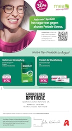 mea - meine apotheke Prospekt für Kiel mit 4 Seiten mea - meine apotheke Prospekt für Kiel: "Unsere August-Angebote", 4 Seiten, 01.08.2025 - 31.08.2025