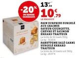 Pain surprise surgelé aux graines saveur courgette, chèvre et saumon - Erhard Traiteur - Super U à Toulouse Pain surprise surgelé aux graines saveur courgette, chèvre et saumon - Erhard Traiteur en promo chez Super U Toulouse à 10,79 €