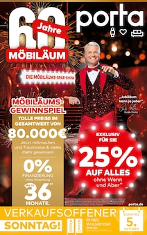 porta Möbel Prospekt "60 JAHRE MÖBILÄUM" mit  Seiten (Neu Wulmstorf)