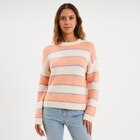 Pull col rond manches longues ecru femme dans le catalogue La Halle