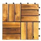 Lot de 6 dalles en bois en promo chez Maxi Bazar Boulogne-Billancourt à 19,99 €