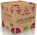 CÔTES DU RHONE FRUITS DES VIGNES en promo chez NaturéO Boulogne-Billancourt à 19,49 €