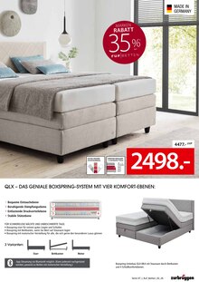 Boxspringbett im Zurbrüggen Prospekt "Ruf Betten Spezial" mit 8 Seiten (Essen)