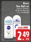 Deo-Roll-on Angebote von Nivea bei E center Koblenz für 2,49 €