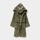 Peignoir à capuche effet polaire vert kaki garçon en promo chez La Halle Peignoir à capuche effet polaire vert kaki garçon dans le catalogue La Halle