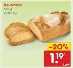 Aktuelle Brot Angebote bei Netto Marken-Discount in Hagen (Stadt der FernUniversität) Aktuelles Bauernbrot Angebot bei Netto Marken-Discount in Hagen (Stadt der FernUniversität) ab 1,19 €