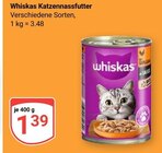 Katzennassfutter im Angebot bei GLOBUS in Salzgitter Katzennassfutter Angebote von Whiskas bei GLOBUS Salzgitter für 1,39 €