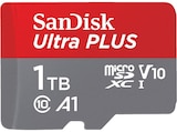UltraÂź PLUS microSDXCâąâUHSâIâKarte, Micro-SDXC Speicherkarte, 1 TB, 160 MB/s im MediaMarkt Saturn Prospekt UltraÂź PLUS microSDXCâąâUHSâIâKarte, Micro-SDXC Speicherkarte, 1 TB, 160 MB/s von SANDISK im aktuellen MediaMarkt Saturn Prospekt fĂŒr 129,99 âŹ