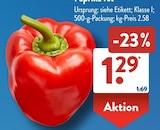 Paprika rot bei ALDI SÜD im Oberboihingen Prospekt für 1,29 €